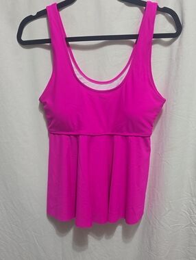 Beachsissi Bright Fuchsia Tankini Top Sz Lg